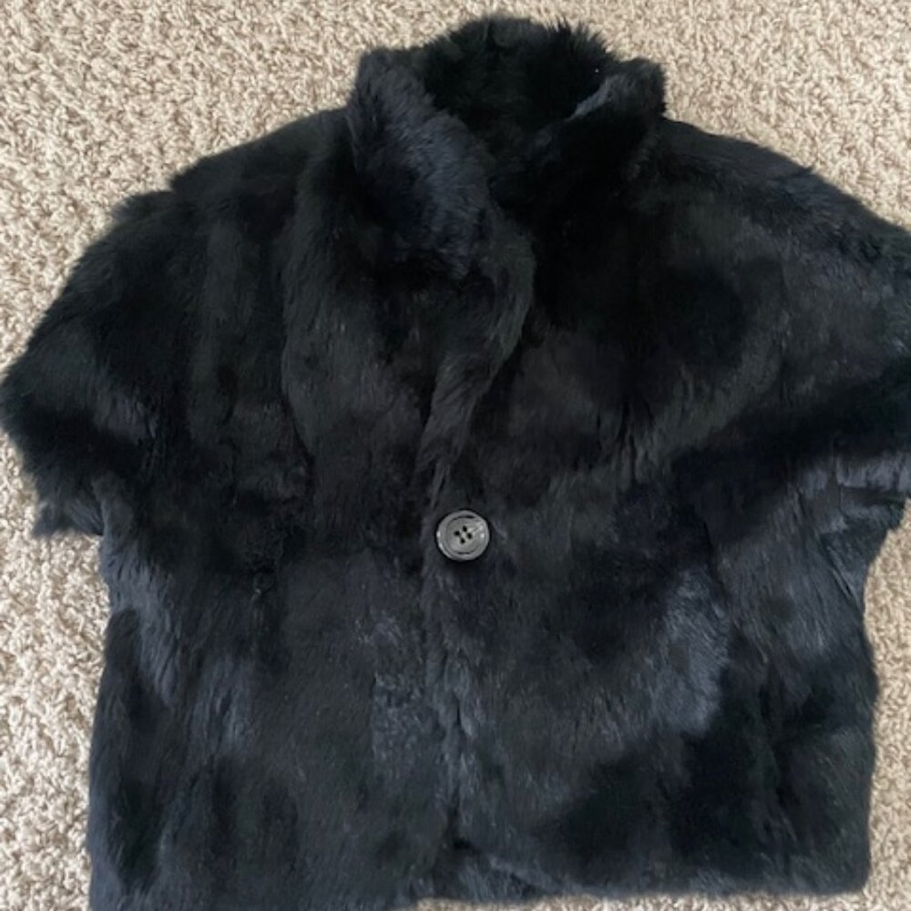 Women's Short Sleeve- BCBG Faux Fur Jacket - Size Medium